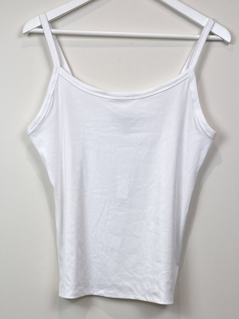 🔥4 for $20🔥 Lane Bryant Womens White Ribbed Stretch Cami Tank 1X 2X 3X 4X NWT